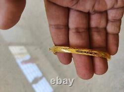 Vintage & Estate New Style 14k Yellow Gold Finish 7.5 Bangle Bracelet Unisex