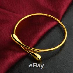 Vintage & Estate New Style 18k Yellow Gold Over 7.5 Bangle Bracelet For Unisex