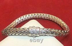 Vintage Estate Sterling Silver Bracelet Designer Signed John Hardy Braided