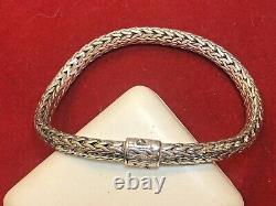 Vintage Estate Sterling Silver Bracelet Designer Signed John Hardy Braided