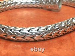 Vintage Estate Sterling Silver Bracelet Designer Signed John Hardy Braided