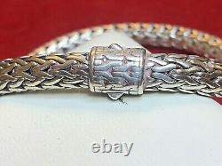 Vintage Estate Sterling Silver Bracelet Designer Signed John Hardy Braided