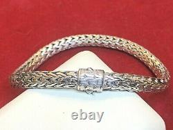 Vintage Estate Sterling Silver Bracelet Designer Signed John Hardy Braided