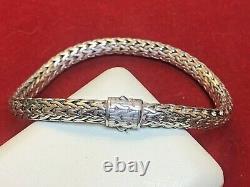 Vintage Estate Sterling Silver Bracelet Designer Signed John Hardy Braided