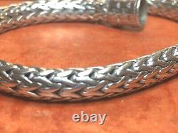 Vintage Estate Sterling Silver Bracelet Designer Signed John Hardy Braided