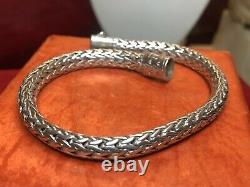 Vintage Estate Sterling Silver Bracelet Designer Signed John Hardy Braided