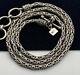 Vintage Estate Sterling Silver Byzantine Chain Toggle Signed Sun Moon Necklace