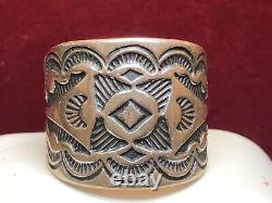 Vintage Estate Sterling Silver Native American Ring Band Stamped Southwestern