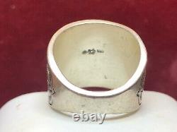 Vintage Estate Sterling Silver Native American Ring Band Stamped Southwestern