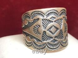 Vintage Estate Sterling Silver Native American Ring Band Stamped Southwestern