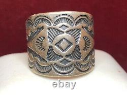 Vintage Estate Sterling Silver Native American Ring Band Stamped Southwestern