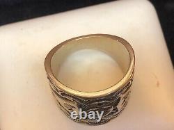 Vintage Estate Sterling Silver Native American Ring Band Stamped Southwestern