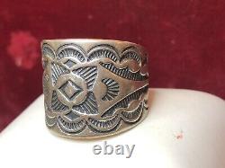 Vintage Estate Sterling Silver Native American Ring Band Stamped Southwestern