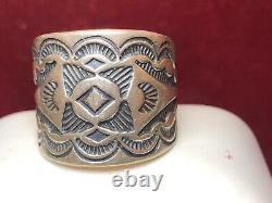 Vintage Estate Sterling Silver Native American Ring Band Stamped Southwestern