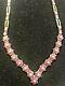 Vintage Estate Sterling Silver Natural Ruby & White Sapphire & Diamond Necklace