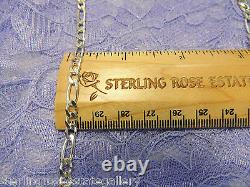 Vintage Figaro 3/16 wide Sterling Silver 0.925 18 Necklace w Lobster