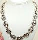 Vintage Fine Jewelry Gucci Mariner Large Link Sterling Silver Necklace 24