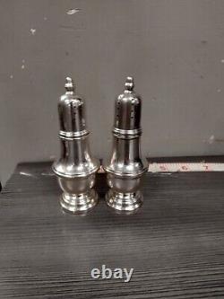 Vintage Genova Sterling Silver Salt Pepper Set Vintage Penguin Mark 84g