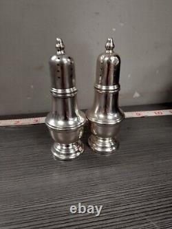 Vintage Genova Sterling Silver Salt Pepper Set Vintage Penguin Mark 84g