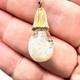 Vintage Gold Over Sterling Silver Floating Opal Pendant Necklace 20 Inch Chain