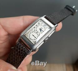 Vintage Gruen Techni-Quadron Sterling Silver Doctors Watch Rolex Prince 1930's