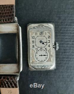 Vintage Gruen Techni-Quadron Sterling Silver Doctors Watch Rolex Prince 1930's