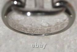 Vintage HERMES Sterling Silver H Charm Farandole Chaine d'Anecre horse bit Ring