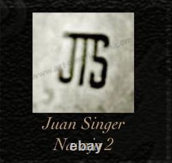 Vintage Handmade Navajo Sterling Silver Turquoise Belt Buckle Juan T Singer