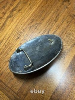 Vintage Handmade Navajo Sterling Silver Turquoise Belt Buckle Juan T Singer