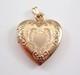 Vintage Heart Locket Pendant Charm Flower Necklace Pendant 14kyellow Gold Finish