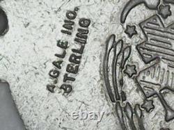 Vintage Heavy Aurora Borealis Crystal Sterling Silver Rosary Signed A. Gale 60g