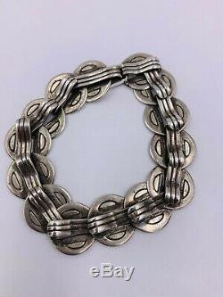 Vintage Hector Aguilar Taxco Mexico Sterling Silver Bracelet No Reserve