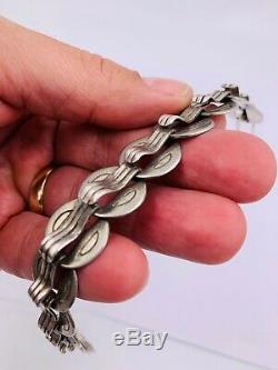 Vintage Hector Aguilar Taxco Mexico Sterling Silver Bracelet No Reserve