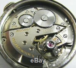 Vintage Helbros WW2 Era Military Style Sterling Silver Mens Watch 7J 1942