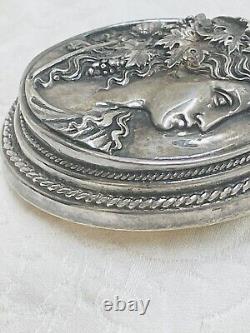 Vintage Henryk Winograd Bacchus Signed Sterling Silver Repousse Brooch/Pendant