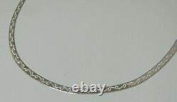 Vintage IBB Italy Sterling Silver 925 Reversible 5mm Herringbone Necklace 26