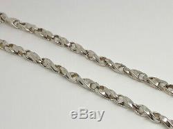 Vintage IBB Sterling Silver Solid Fancy Twist Link Heavy 18 Chain Necklace 50g