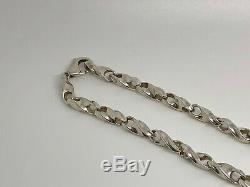 Vintage IBB Sterling Silver Solid Fancy Twist Link Heavy 18 Chain Necklace 50g