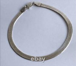 Vintage Italy Jewelry Sterling Silver 925 Elegant Bracelet Weight 4.5 gr