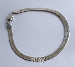 Vintage Italy Jewelry Sterling Silver 925 Elegant Bracelet Weight 4.5 gr