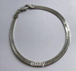 Vintage Italy Jewelry Sterling Silver 925 Elegant Bracelet Weight 4.5 gr