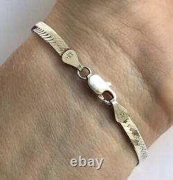 Vintage Italy Jewelry Sterling Silver 925 Elegant Bracelet Weight 4.5 gr