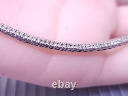 Vintage John Hardy Sterling Silver Chain Crystal Statement Necklace 18