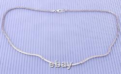 Vintage John Hardy Sterling Silver Chain Crystal Statement Necklace 18