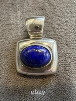 Vintage Joseph Esposito Pendant/ Clasp Lapis Lazuli 925 Signed Perfect 15g