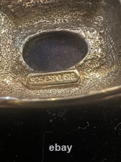 Vintage Joseph Esposito Pendant/ Clasp Lapis Lazuli 925 Signed Perfect 15g