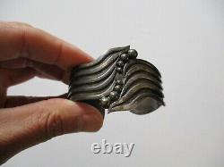 Vintage La Cucaracha Sterling Silver Taxco Cuff Bracelet Rare Modernist 1950's