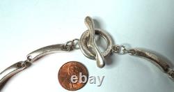 Vintage Made In Mexico Nice Heavy Mens 925 Sterling Silver Necklace 103.6 Grams