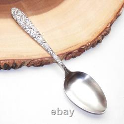 Vintage Manchester Southern Rose Solid Sterling Silver Table Serving Spoon 8