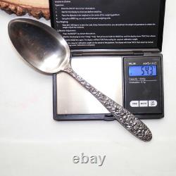 Vintage Manchester Southern Rose Solid Sterling Silver Table Serving Spoon 8